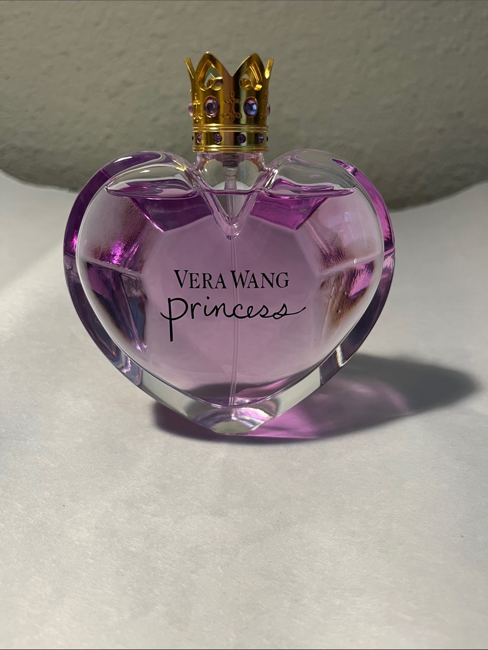 Vera Wang Princess Heart-Shaped Perfume Bottle - Purple with Gold Crown